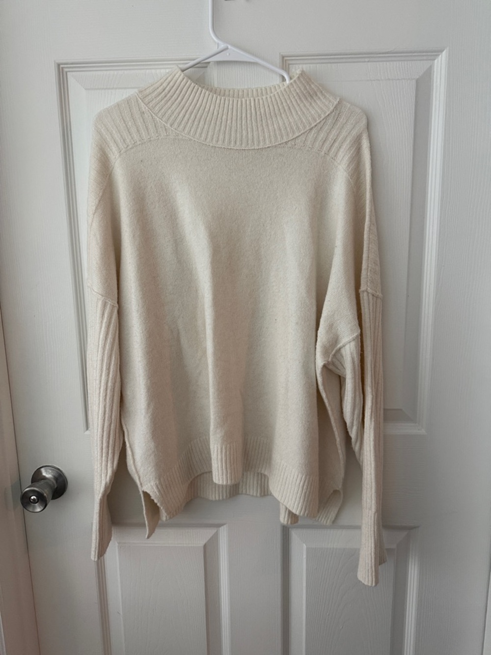 women’s slouchy fit mock neck sweater
